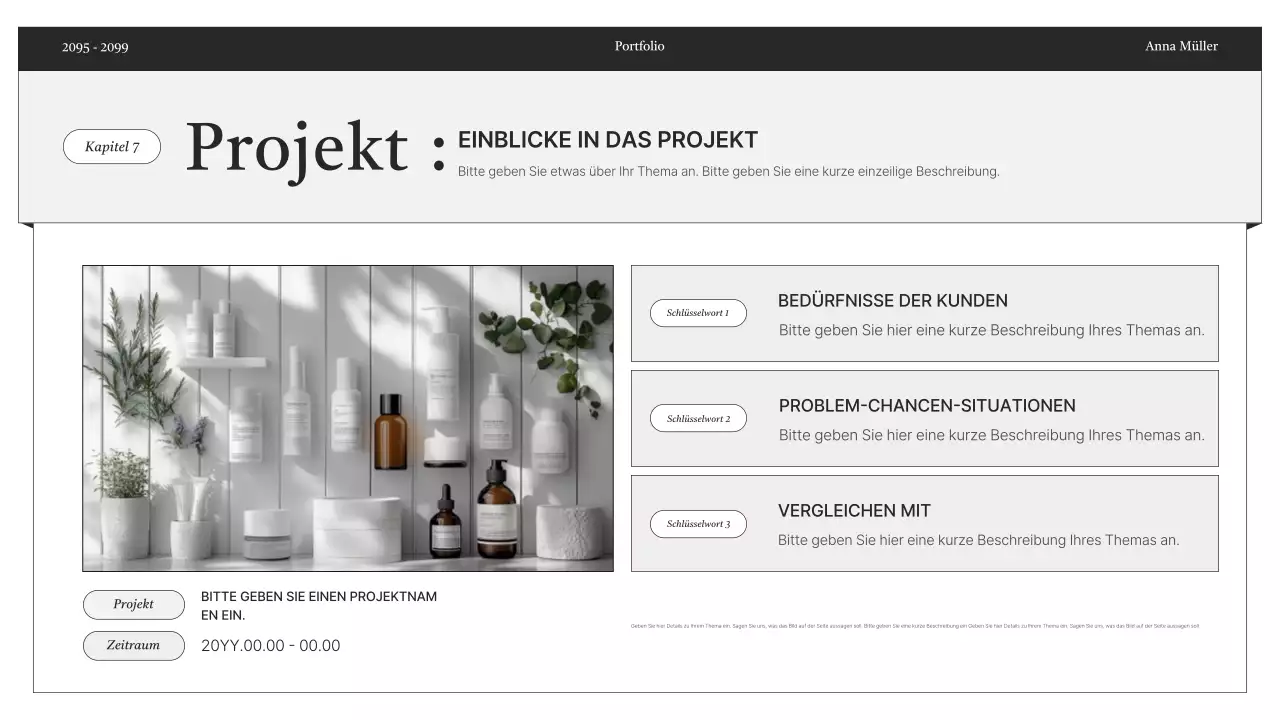 Schwarz-Weiß-Minimalportfolio-Informationslieferung