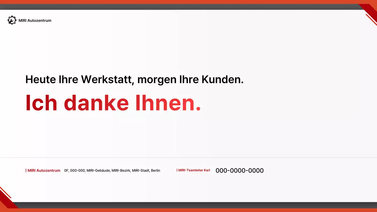 Red Modern Car Report