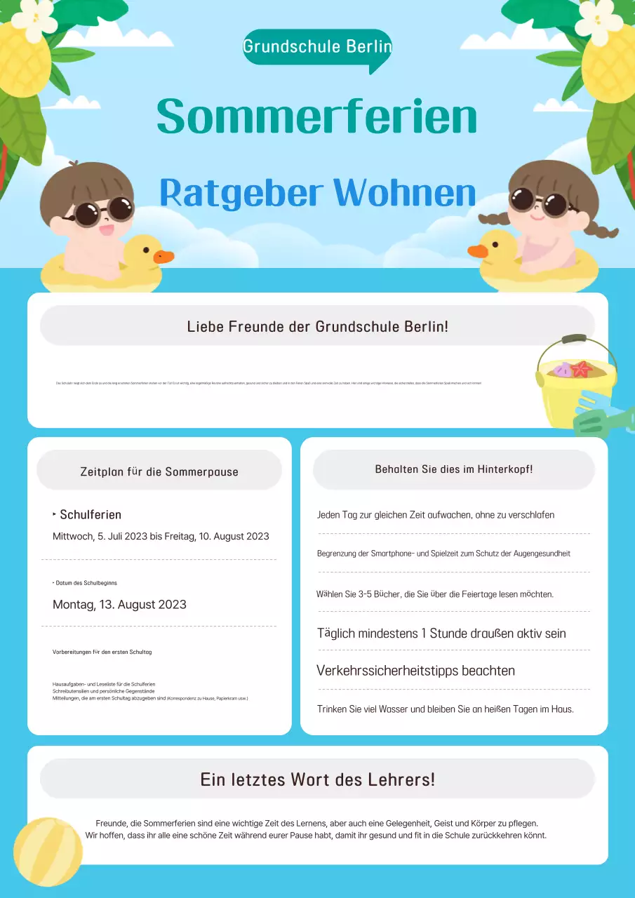 Sky Blue Baby Sommerferienführer