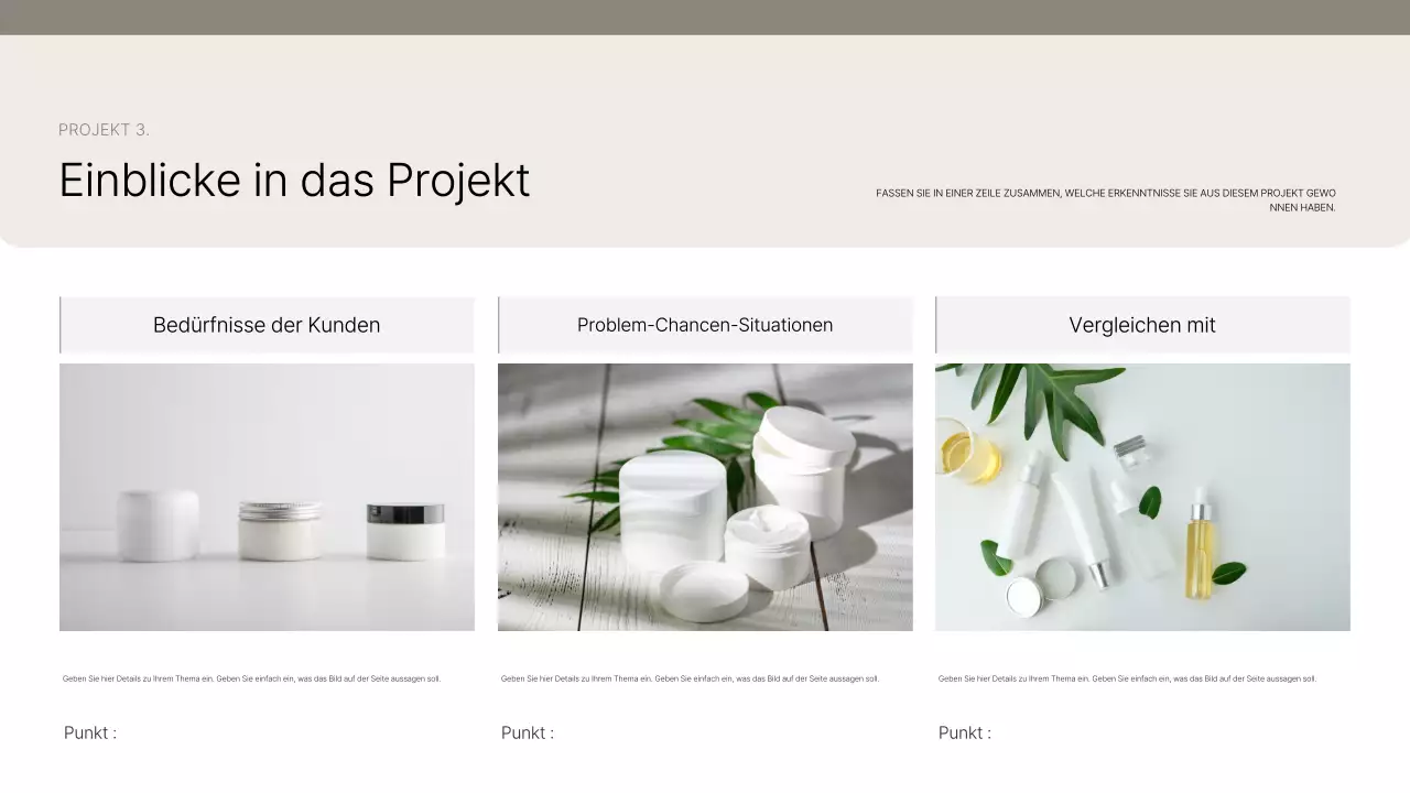 Einführung des Beige Clean Portfolios