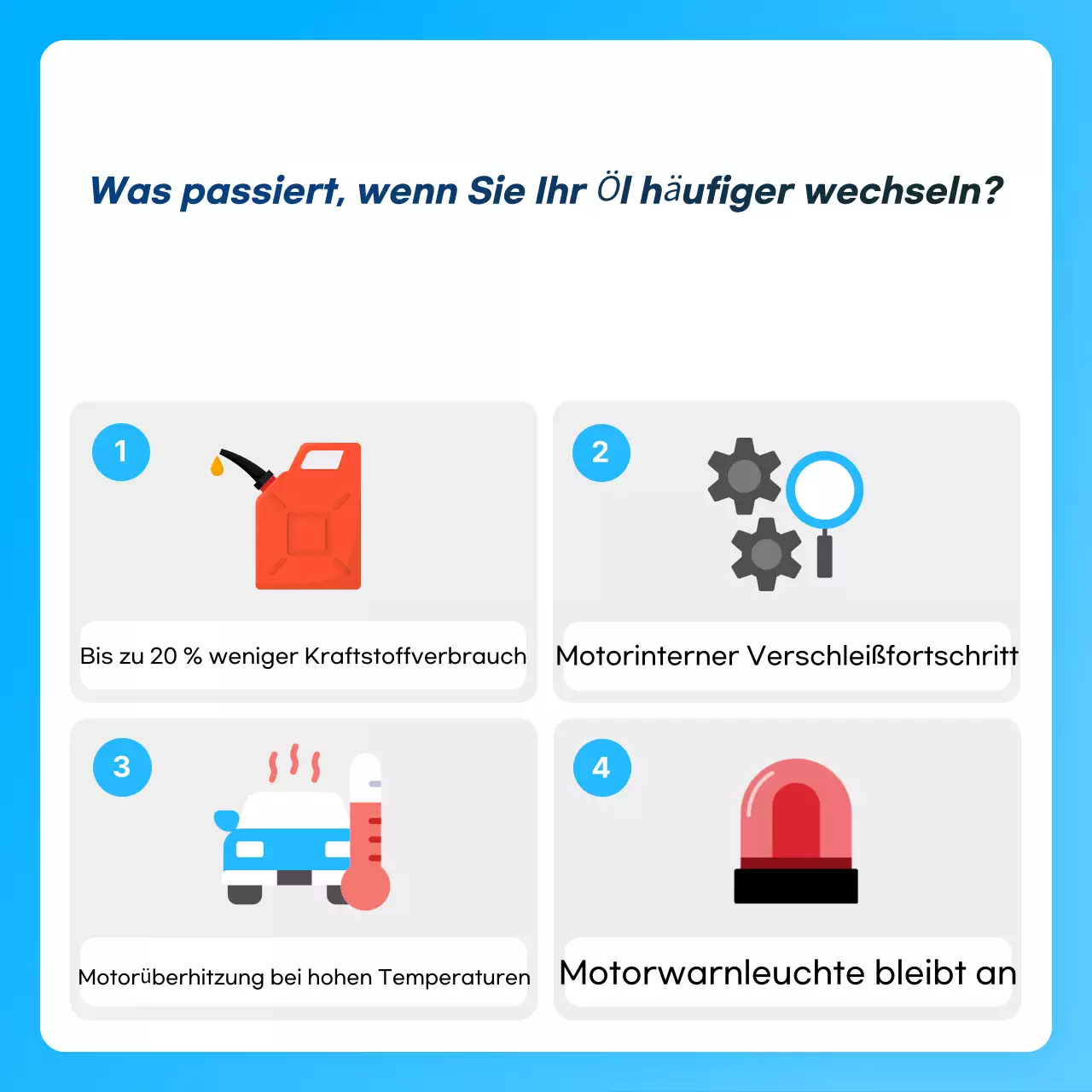 Himmelblaue moderne Autopflegeanzeige