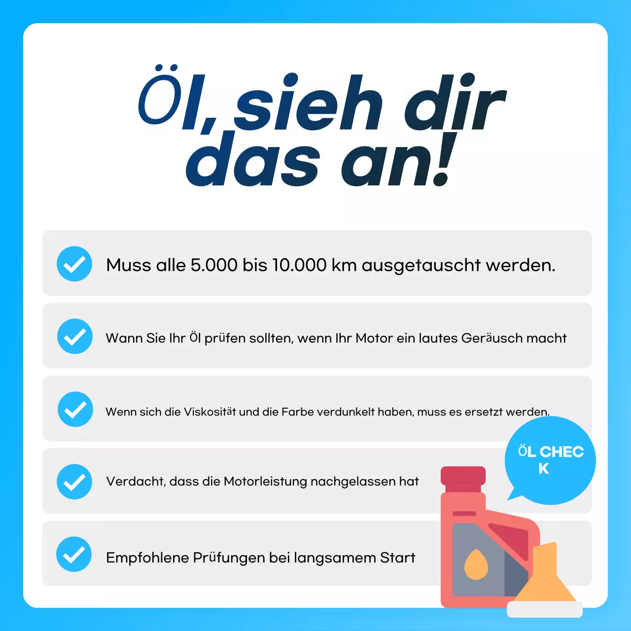 Himmelblaue moderne Autopflegeanzeige