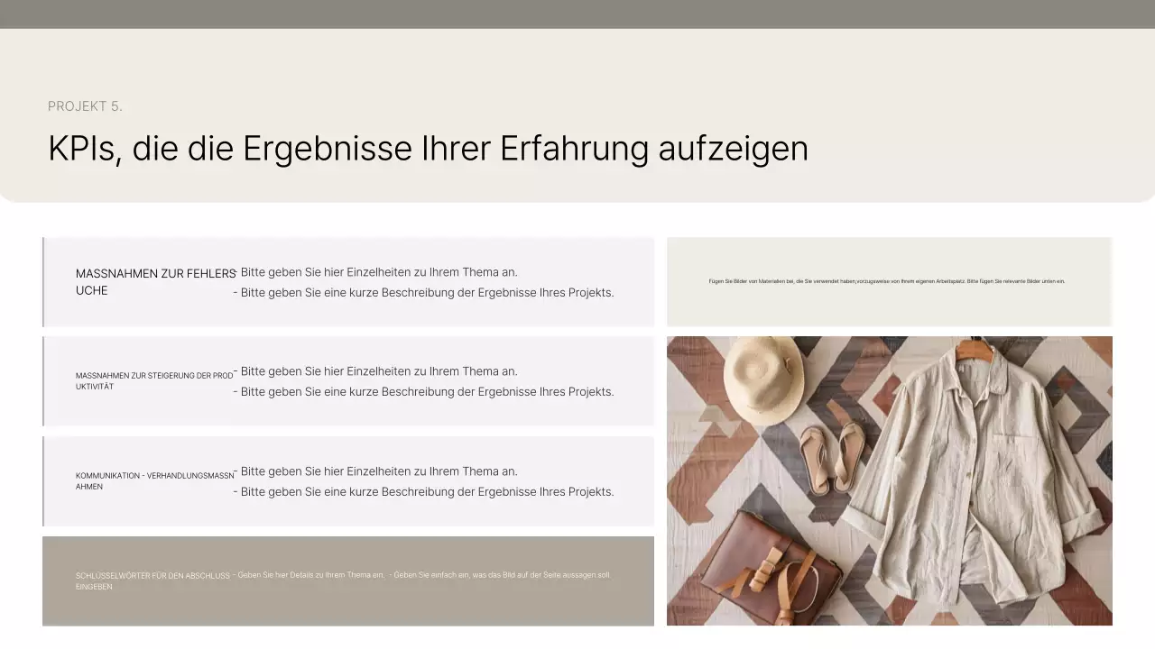 Einführung des Beige Clean Portfolios