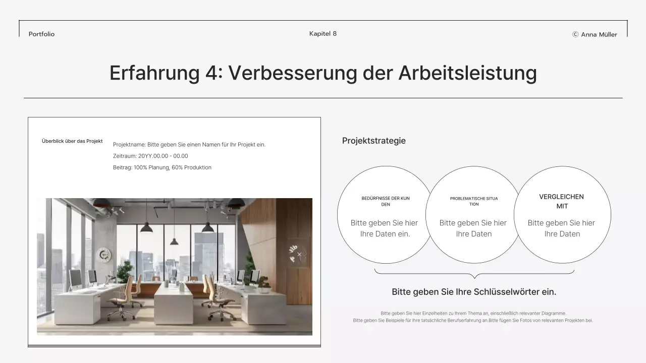 Graues modernes Portfolio-Briefpapier