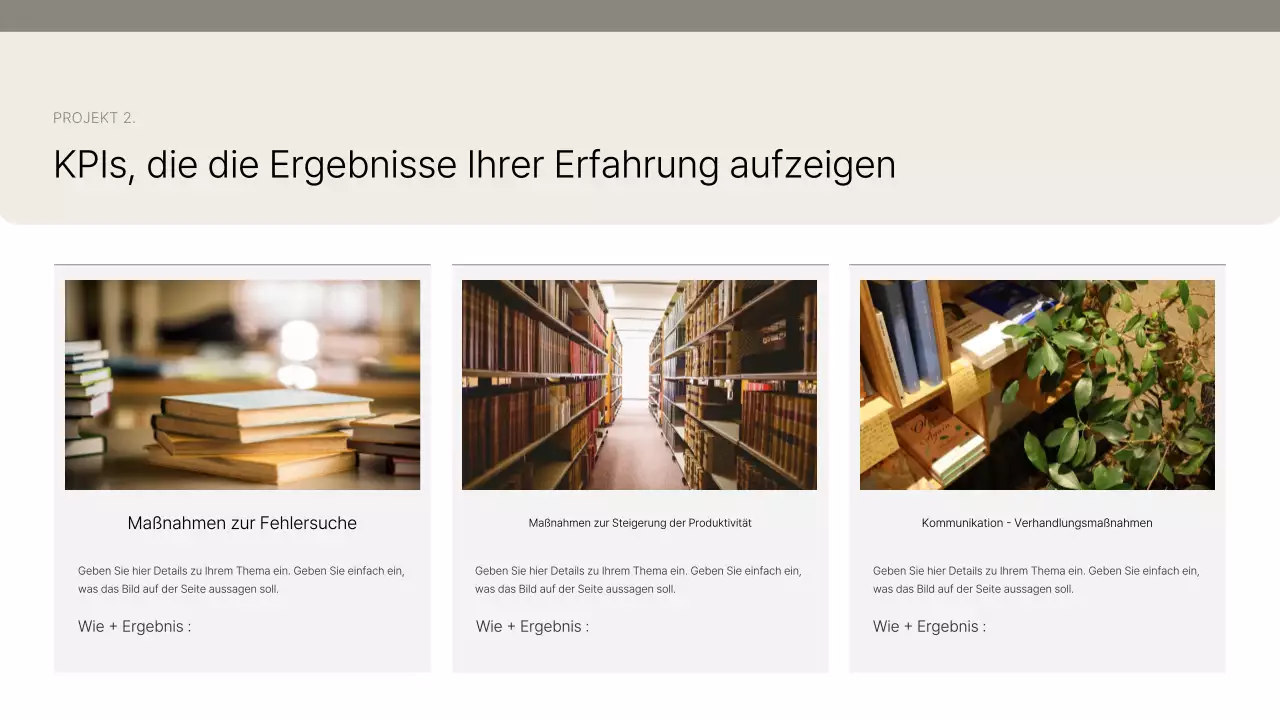 Einführung des Beige Clean Portfolios