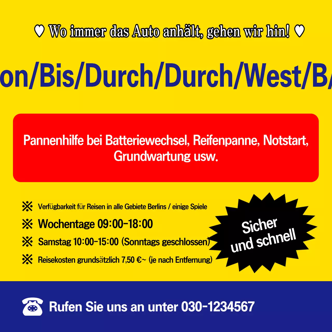 Gelbe Anzeige zur grundlegenden Fahrzeugwartung