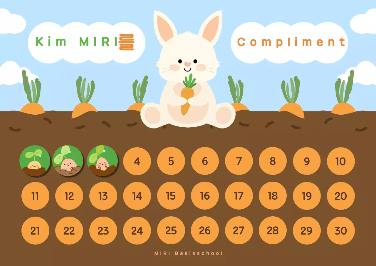 Hemelsblauwe schattige complimentsticker voor een baby