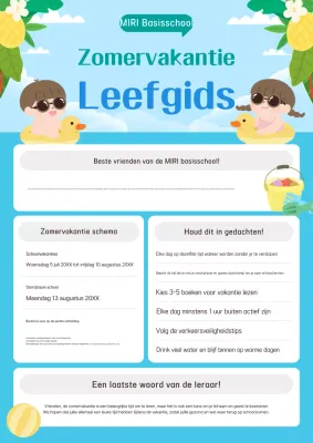 Hemelsblauwe baby zomervakantiegids