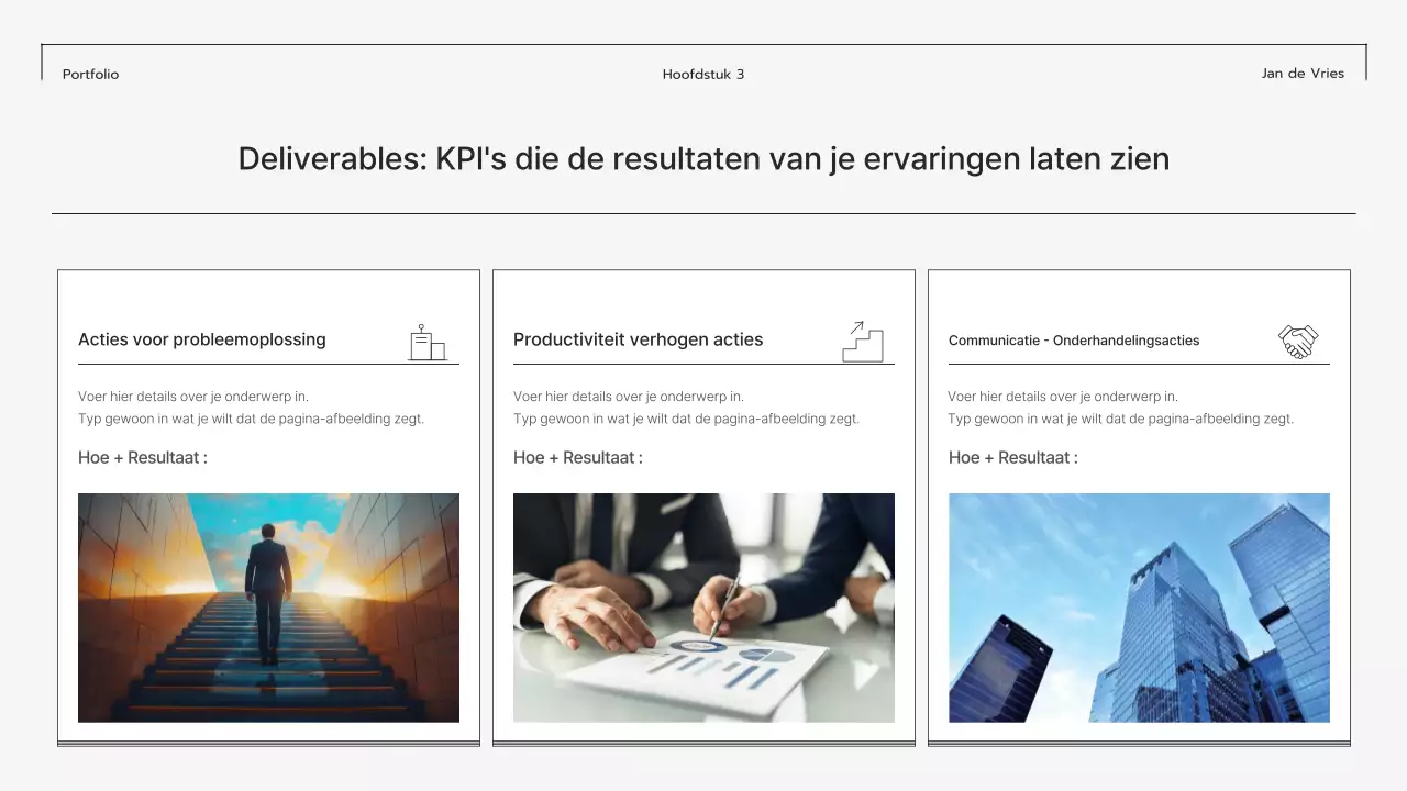 Grijze moderne portfolio-stationery