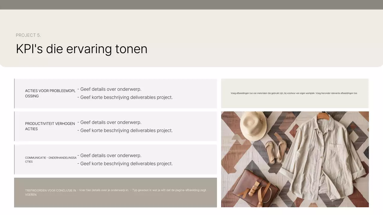 Introductie van Beige Clean Portfolio