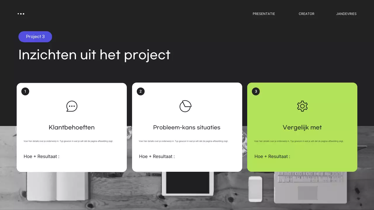 Groene moderne portfolio-briefpapier