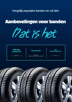 Promotie voor aanbeveling van schone blauwe en hemelsblauwe banden