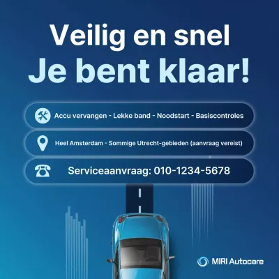 Blauwe moderne auto servicegids