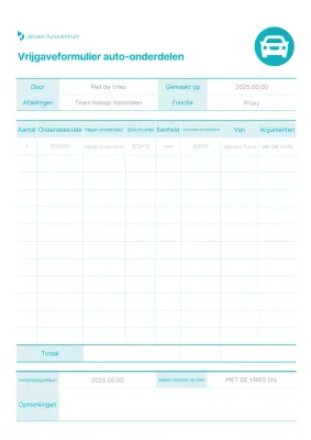 Hemelsblauw schoon beheerdocument