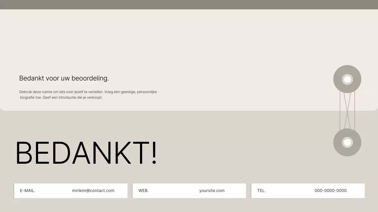 Introductie van Beige Clean Portfolio