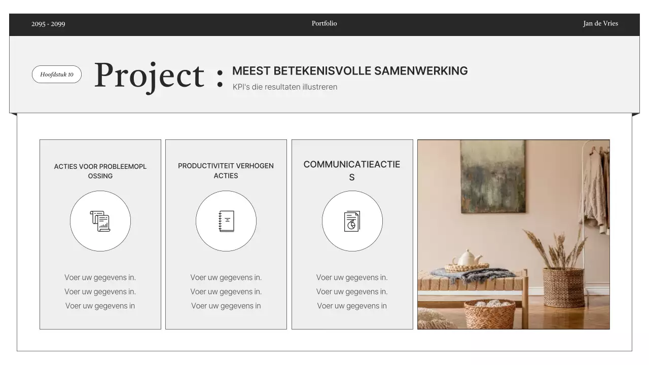 Zwart-wit minimale portfolio-informatielevering