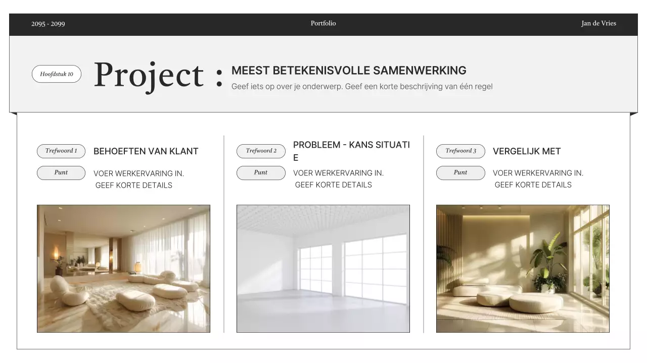 Zwart-wit minimale portfolio-informatielevering