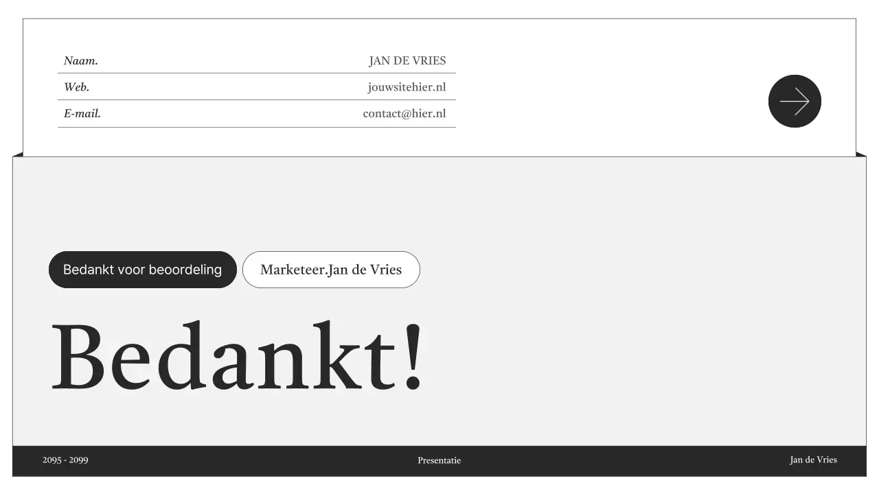 Zwart-wit minimale portfolio-informatielevering