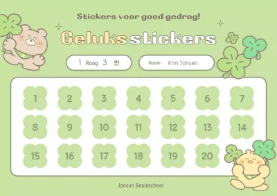 Groene Baby Lof Sticker