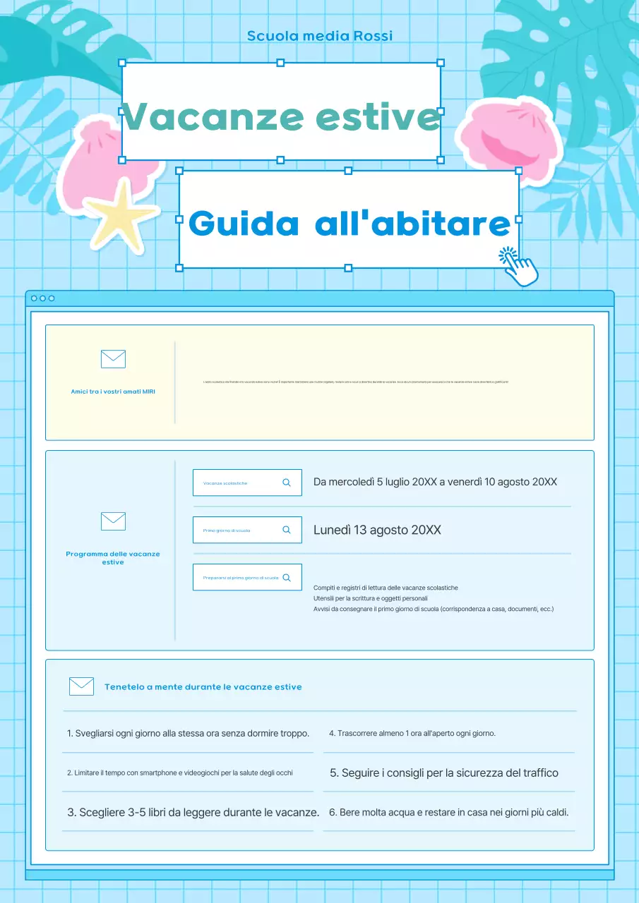 Guida alla vita in vacanza pulita Sky Blue