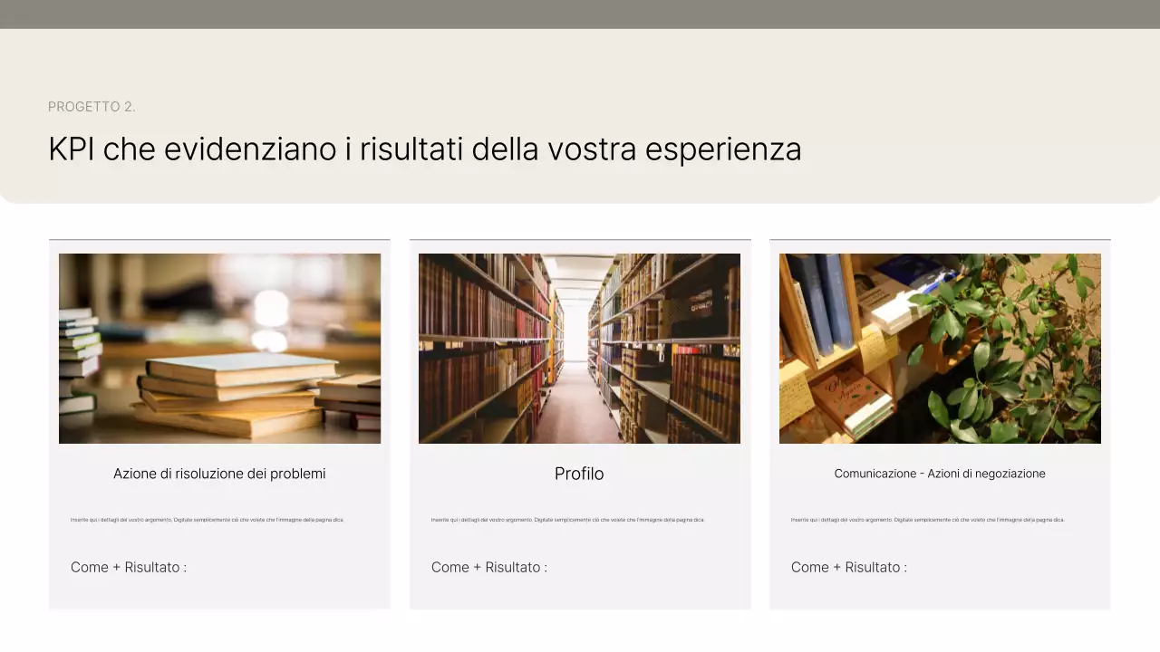 Presentazione del portfolio Beige Clean