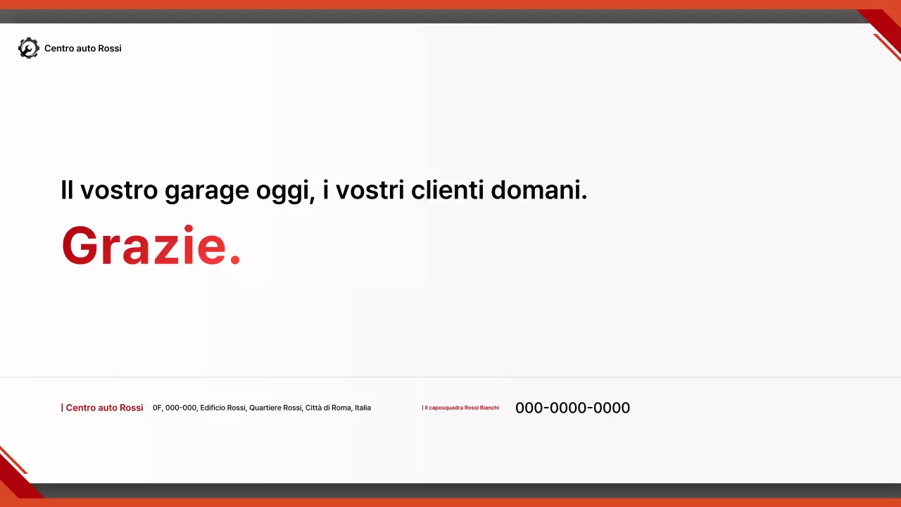 Rapporto sulle auto moderne rosse