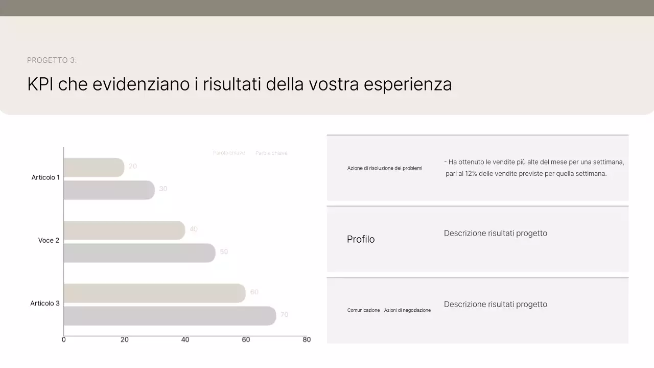 Presentazione del portfolio Beige Clean