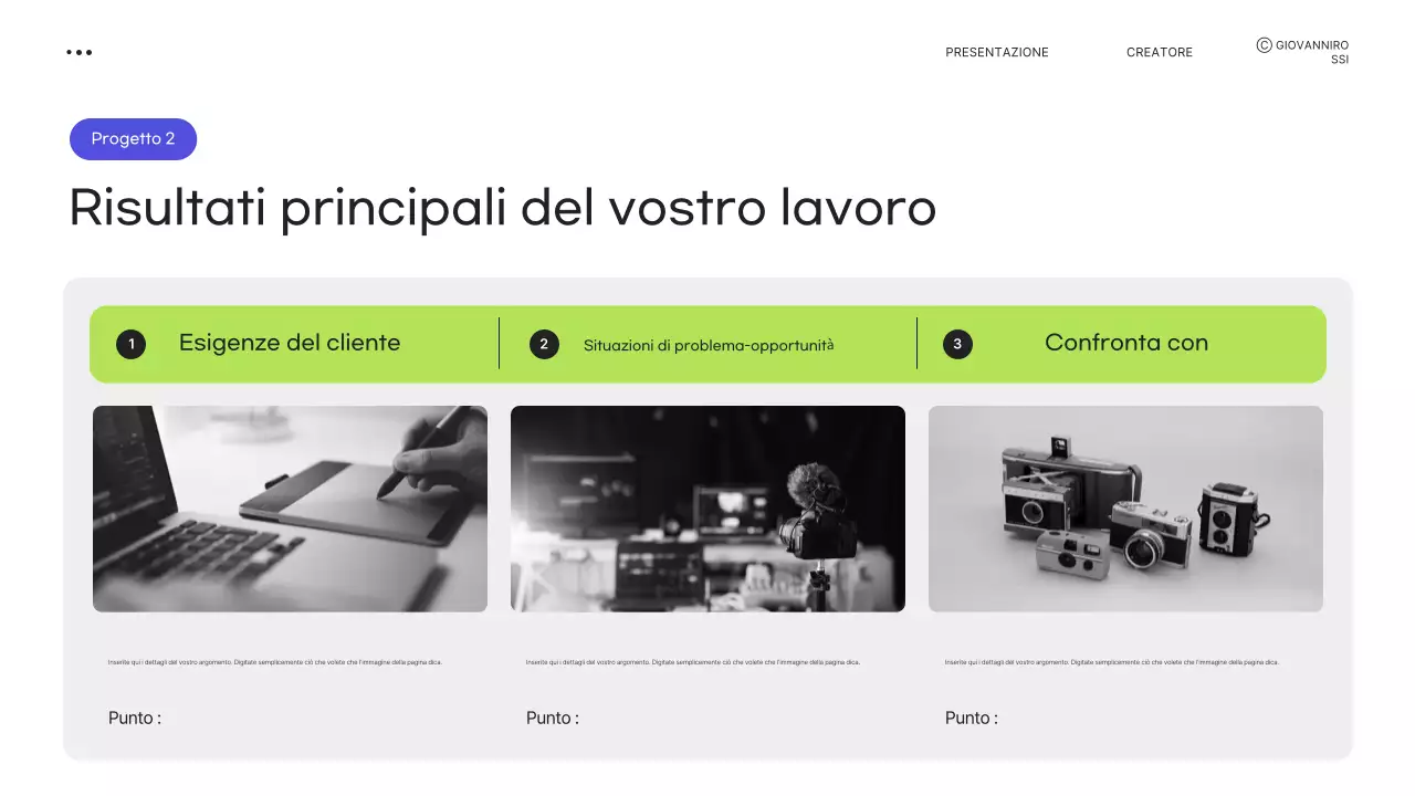 Cancelleria moderna e verde per portfolio