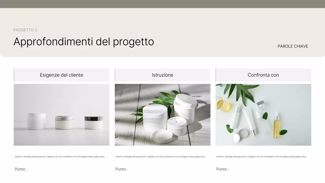 Presentazione del portfolio Beige Clean