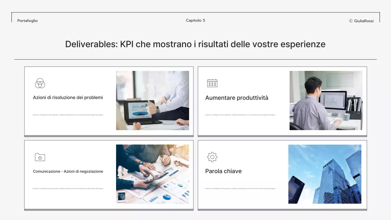Cancelleria moderna grigia per portfolio