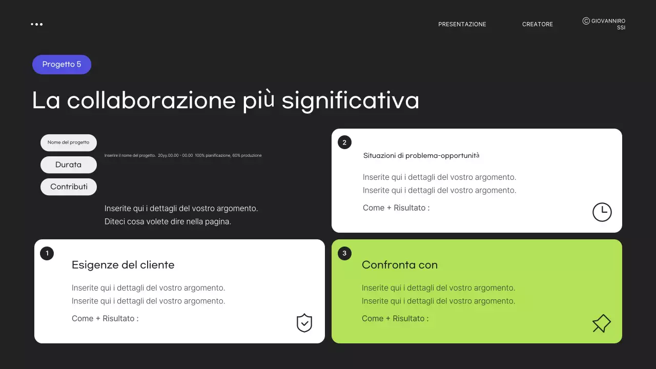 Cancelleria moderna e verde per portfolio