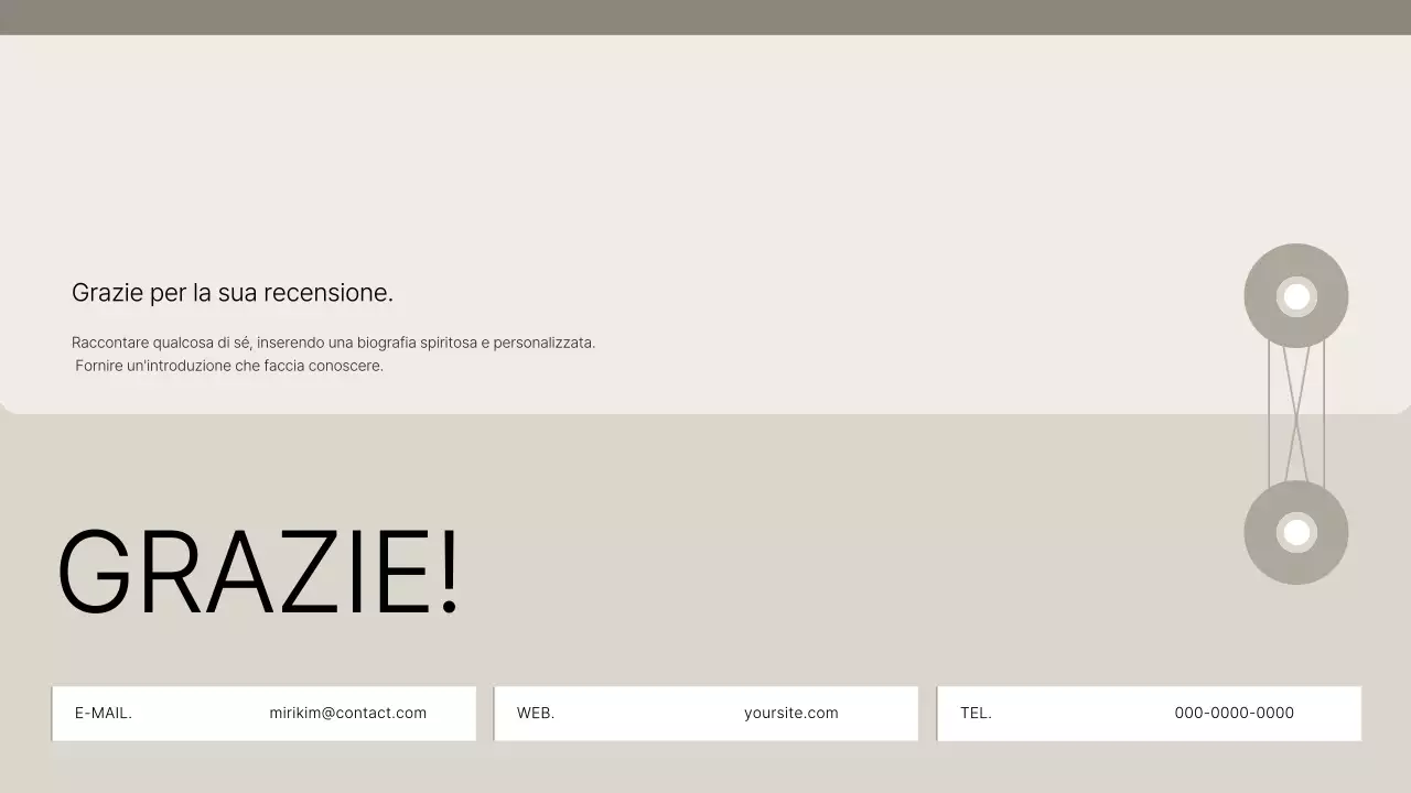 Presentazione del portfolio Beige Clean