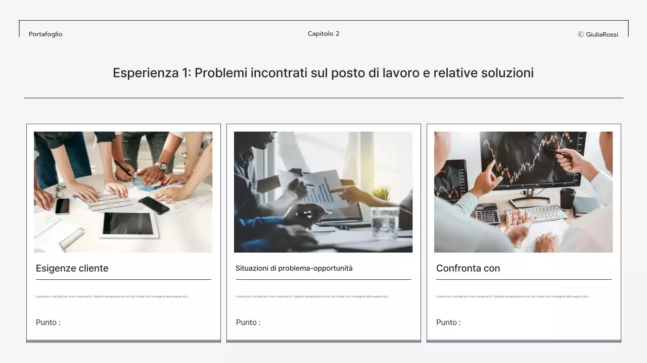Cancelleria moderna grigia per portfolio
