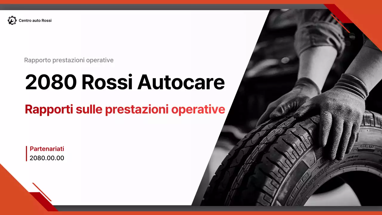 Rapporto sulle auto moderne rosse