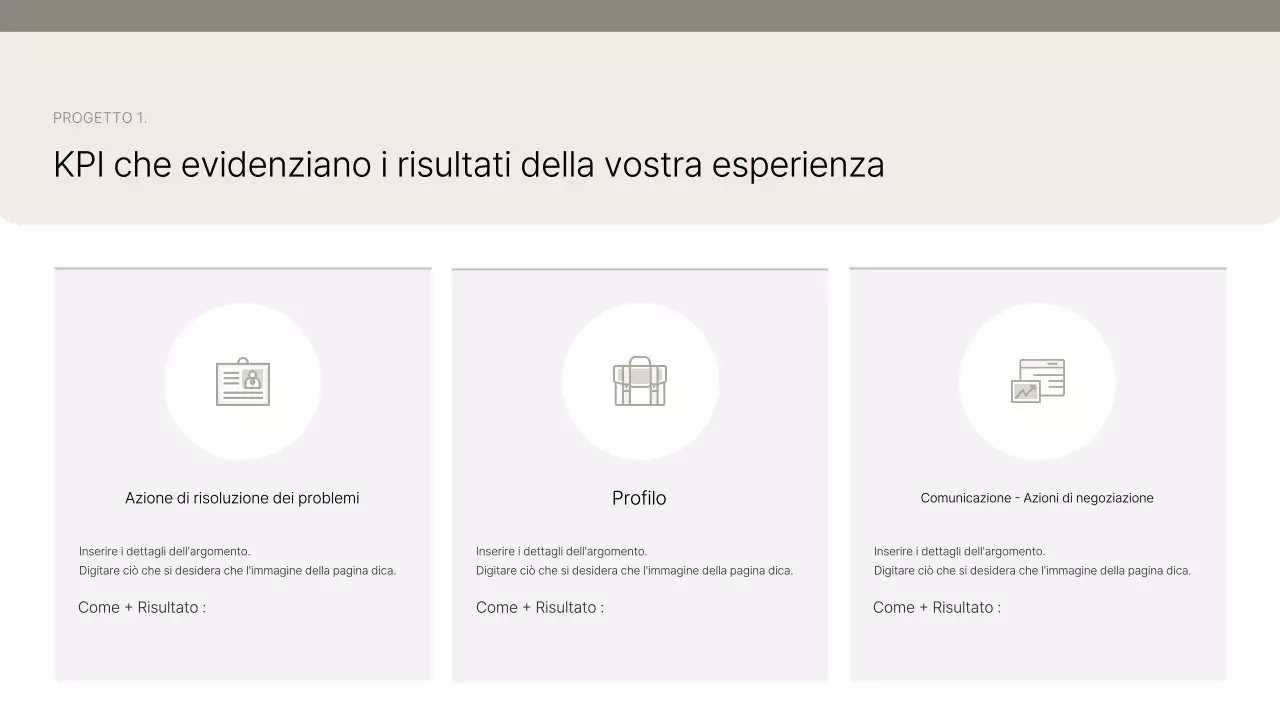 Presentazione del portfolio Beige Clean