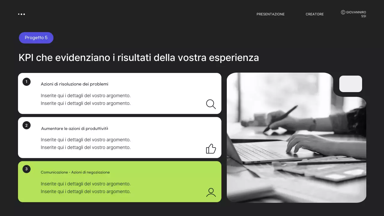 Cancelleria moderna e verde per portfolio