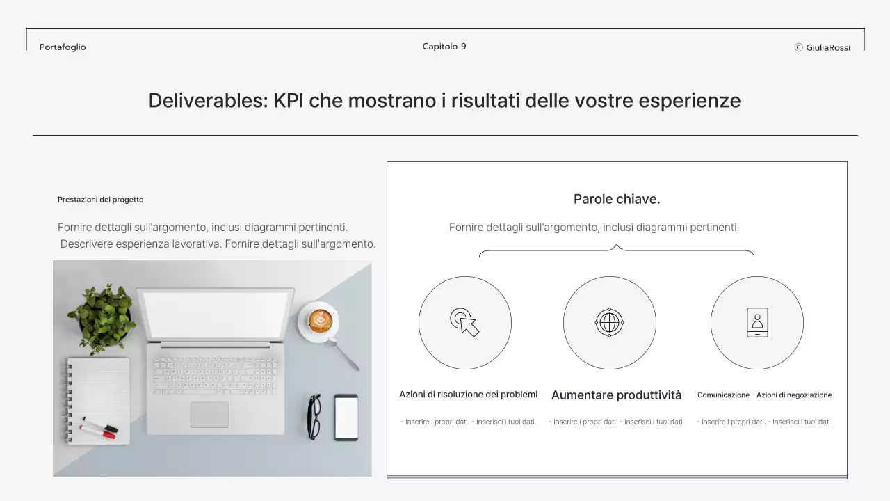 Cancelleria moderna grigia per portfolio