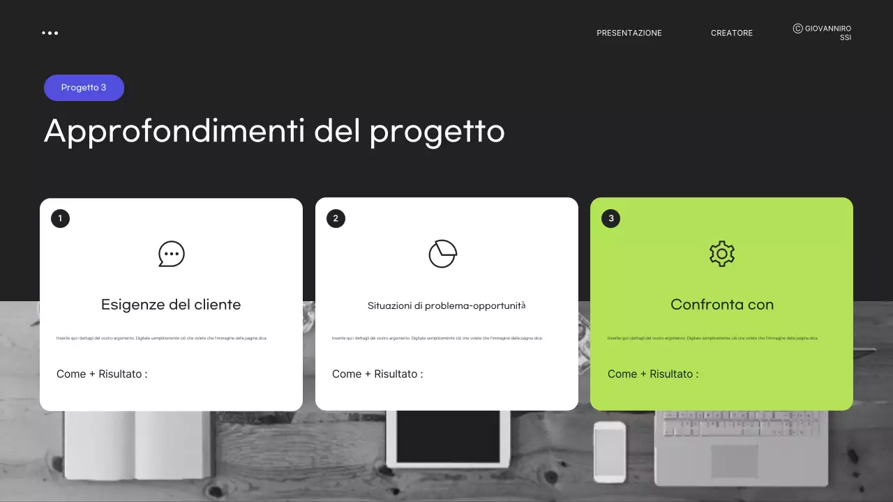 Cancelleria moderna e verde per portfolio