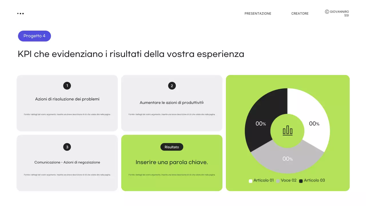 Cancelleria moderna e verde per portfolio