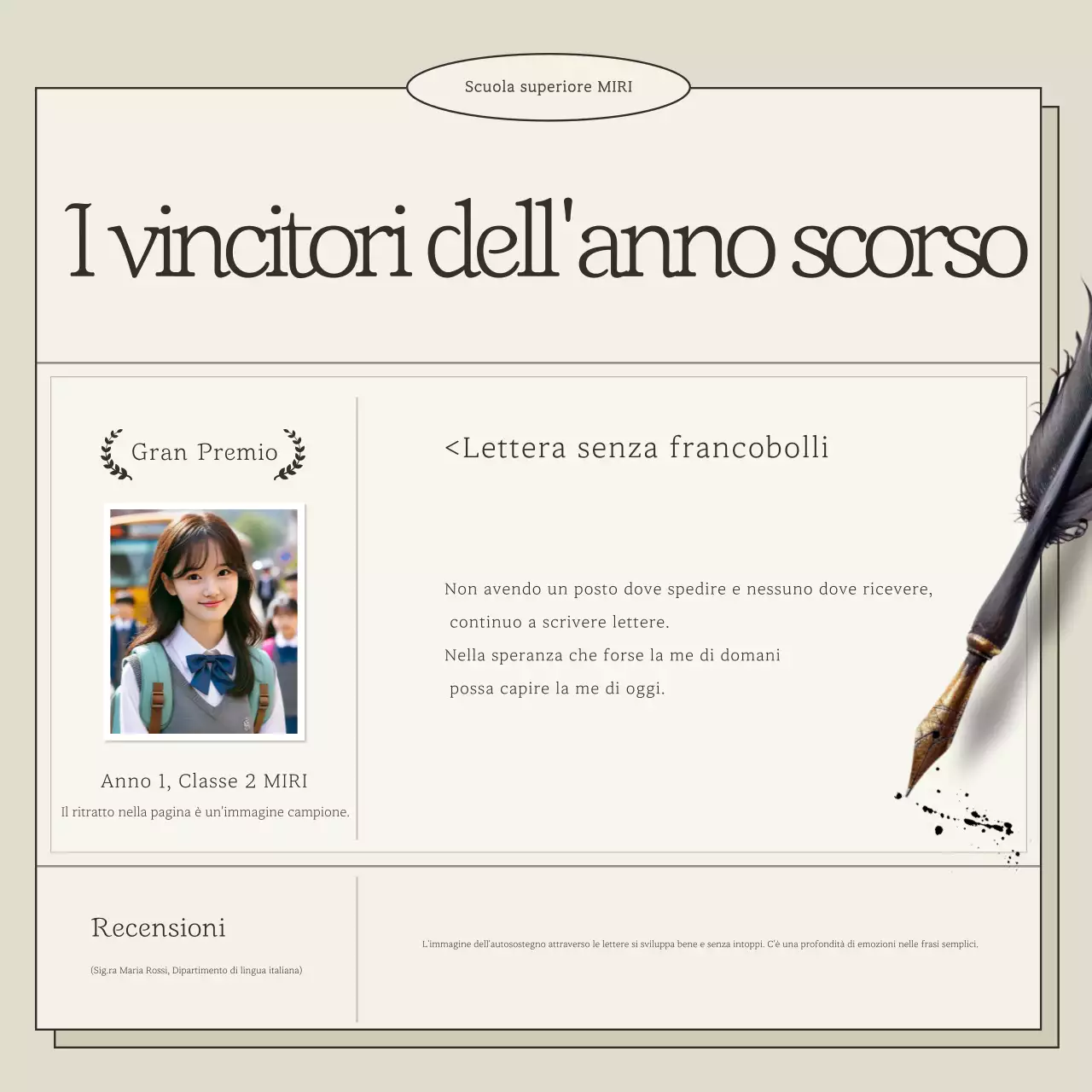 Concorso di lettura Beige Classic