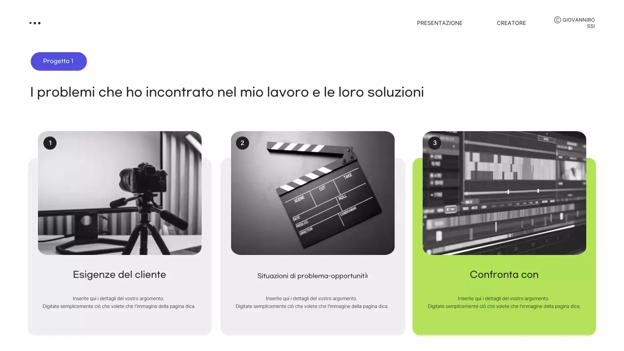 Cancelleria moderna e verde per portfolio