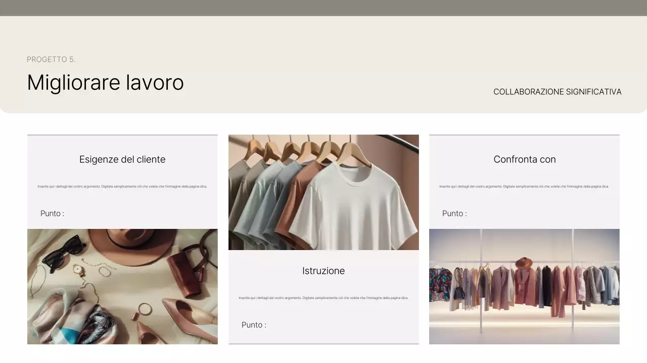 Presentazione del portfolio Beige Clean