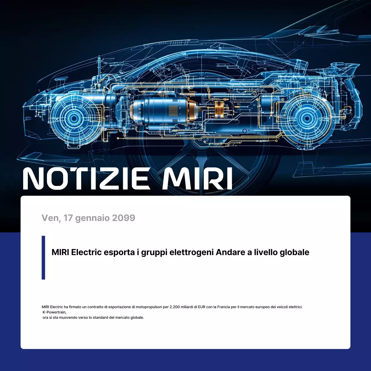 Notizie sulle auto elettriche Blue Cyber