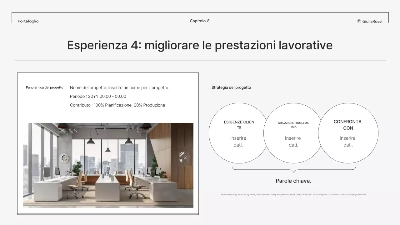 Cancelleria moderna grigia per portfolio