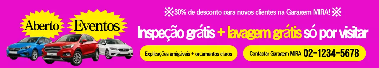 Promoção de carro com detalhes rosa