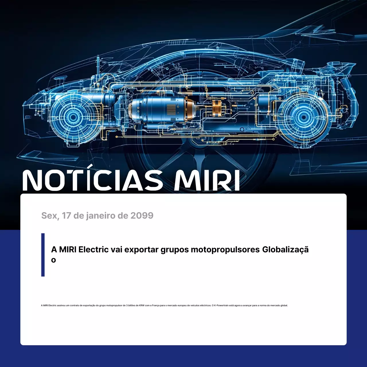 Notícias sobre carros elétricos Blue Cyber