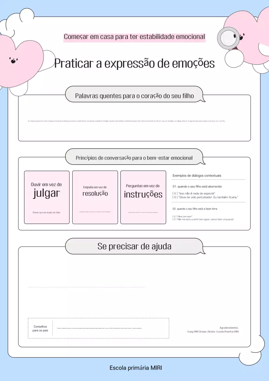 Guia de materiais educacionais Sky Blue Clean