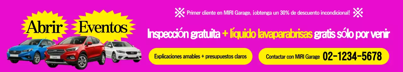 Promoción de coches con detalles en rosa