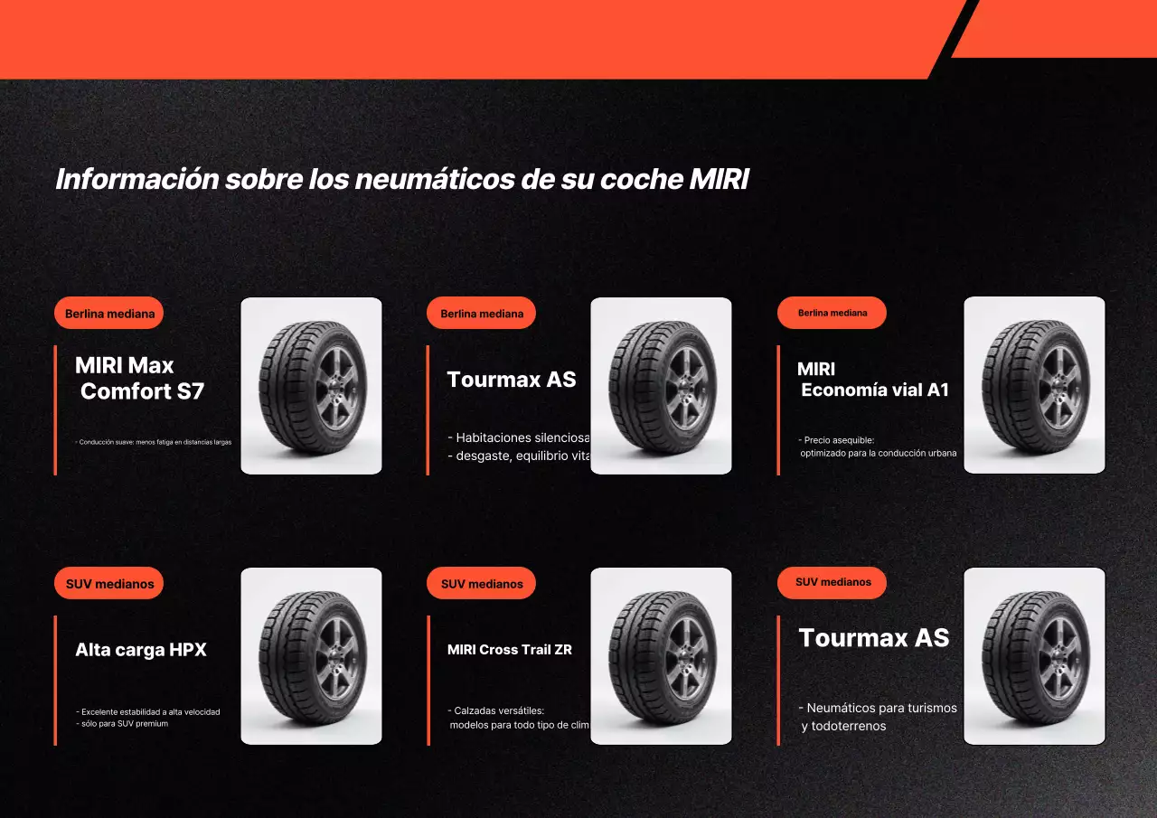 Recomendaciones para limpiar neumáticos de color naranja y negro