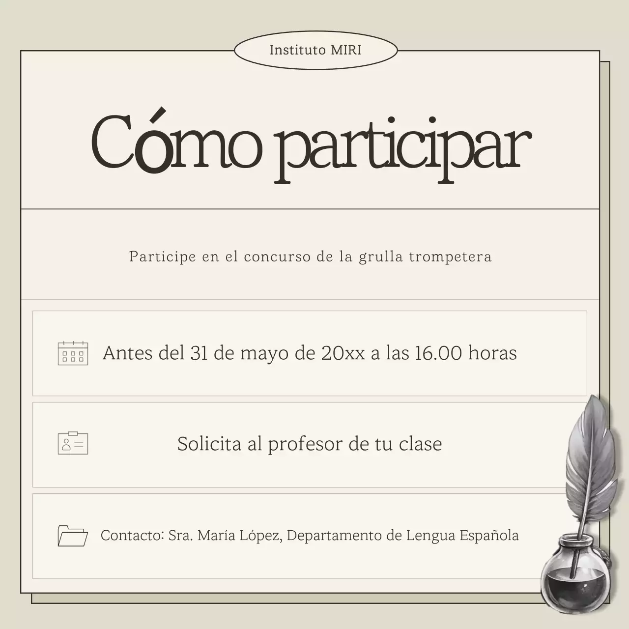 Concurso de lectura del Clásico Beige